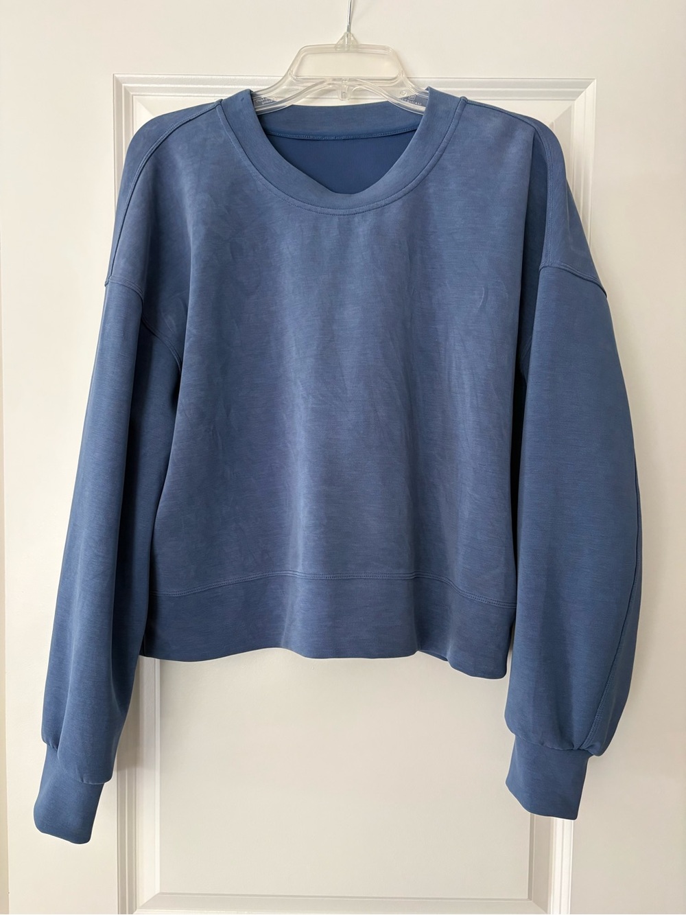 Lululemon Softstreme Oversized Cropped Crew Utility Blue Size 8
